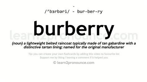 burberry pronuncia|burberry pronunciation in english.